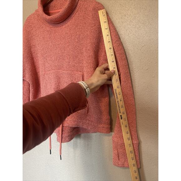 Sweaty Betty Womens Sweater US 4-6 UK Small Funnel Boucle Chunky Knit Pink - Picture 6 of 9